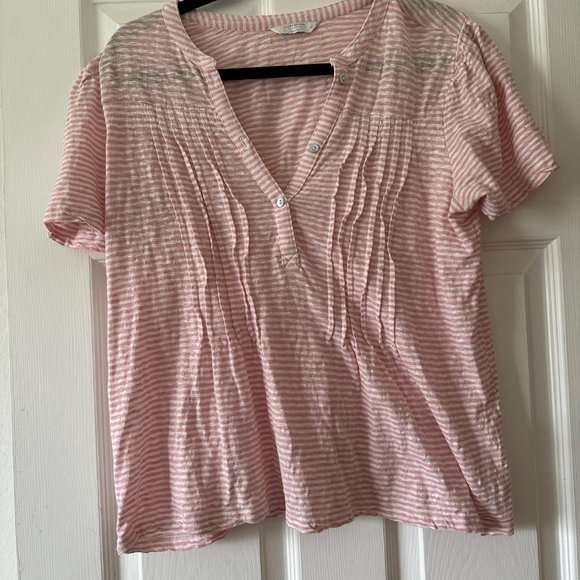 Lucky Brand Pink Striped Women's Top - Picture 1 of 4